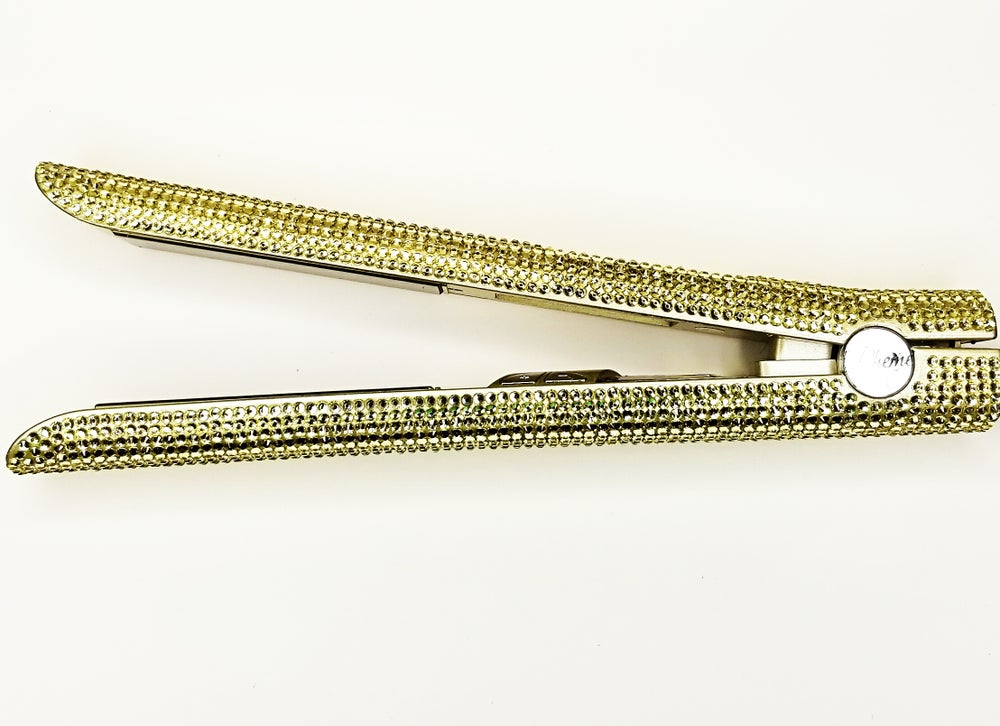 gold flat iron